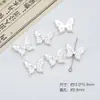 Aleación de Plata Hueca Mariposa Espaciador Cuentas Colgante DIY Estéreo Hecho a Mano Accesorios Alas de Mariposa Pulsera Material de Cuentas Sueltas