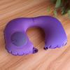 Almohada Inflable Automática en Forma de U de Seda de Leche para Viaje, Descanso para el Almuerzo, Almohada para el Cuello de Seda de Hielo, Soporte Inflable para el Cuello en Forma de U