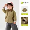 Chamarra de Algodón Puro para Bebé Dudu Atuendo de Otoño Chamarra de Trabajo para Niños Nuevo Estilo de Otoño para Niños Ropa Infantil de Moda