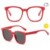 Gafas de Silicona Inteligentes Fotosensibles que Cambian de Color para Niños y Adolescentes para Proteger Sus Ojos al Usar Teléfonos Móviles, Gafas Protectoras de Alta Definición Anti-Luz Azul