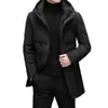 2025 Nueva Chaqueta de Invierno para Hombre Blanca de Plumas de Pato con Capucha Moderna Cálida de Alta Calidad Casual de Negocios Chaqueta Larga de Plumas