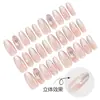 Parches de Manicura Portátiles, 30 Piezas, Uñas Graduadas Transparentes Rosa Nude, Uñas Manicura Cat Eye Blush, Uñas Portátiles