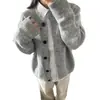 Cárdigan de Punto Redondo Estilo Retro Old Money para Hombres y Mujeres Otoño Estilo Ligero Maduro Suéter de Conjunto Cardigan con Sensación Perezosa Relajada