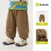 Novedades el 31 de agosto 15% de descuento en pantalones forrados de forro polar para niño Dudu, pantalones largos de invierno cálidos para niña
