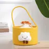 Estilo INS Cesta de Almacenamiento Tejida con Cuerda de Algodón Forma de Nube Cesta Colgante de Flores de Dibujos Animados Colorida Cesta Colgante Cesta de Almacenamiento Plegable