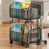 Caja de almacenamiento de libros para aulas de estudiantes de secundaria, caja de libros con ruedas, estante de almacenamiento de bolsas de libros móvil, carrito de libros para estudiantes