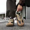 Zapatos de Entrenamiento Alemanes Agan para Hombre con Punta Ancha Zapatos Casuales Retro de Tablero de Microfibra y Piel de Cerdo para Hombre Pies Anchos Talla Grande Zapatos Deportivos