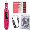 Conjunto Polidor de Unhas Cabeça Prata, Máquina de Manicure e Polimento de Unhas, Lixadeira Elétrica para Polimento e Remoção de Unhas, Polidor de Unhas