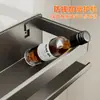 Armazenamento de Cozinha Temperos Multifuncional Doméstico Caixa de Temperos Prateleira de Aço Inoxidável Montada na Parede Prateleira de Pendurar na Parede Sem Furos
