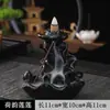 Quemador de Incienso de Flujo Inverso Cerámico Negro Nuevo Creativo para Hogar Oficina Quemador de Incienso Adornos de Camino de Incienso Fabricante Dropshipping
