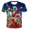 Moletom com Capuz para Cosplay com Estampa Digital 3D de Manga Curta, Mesmo Estilo do Grinch