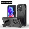 Suporte Magnético de Armadura de Alta Qualidade Adequado para iPhone 15 Pro Max, Capa para Celular Apple 16, Novo Modelo 14, Anti-Queda 12, 13