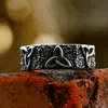 Guerreiro de Aço Europeu e Americano Viking Nó Celta Anel de Titânio Aço Atacado Comércio Exterior Nova Moda Anel de Aço Inoxidável