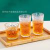 Copa de Glaciar Nórdico, Copa de Agua de Vidrio Transparente de Estilo Japonés, Copa de Vino Tinto con Nuevo Valor de Color, Copa de Jugo, Copa con Patrón de Corteza Esmerilada