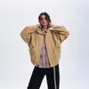 Chamarra bomber retro estilo americano con cuello alto para hombre, colección primavera/otoño 2026, prenda exterior de trabajo moderna con cierre corto