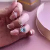 Colar Pingente Hello Kitty em Pedra de Cristal Natural Prata Esterlina S925 Feminino de Alta Qualidade Garnet Corrente para Clavícula Gato Kt Presente