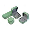 Caja de joyería octagonal de cuero de alta gama con bordes negros para anillos, collares, pulseras, pendientes y tachuelas, caja de almacenamiento portátil