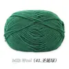 Ovillo de Hilo de Algodón Leche de 4 Hebras, Ovillo de Hilo Medio-Grueso para Crochet Hecho a Mano, Muñeca de Crochet DIY, Bolso, Hilo para Suéter de Bebé