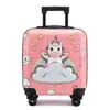 Maleta de ruedas para niños al por mayor caja de cabina de dibujos animados 18 pulgadas equipaje lindo rueda universal caja de regalo Caja de contraseña para niños
