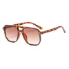 Gafas de Sol de Doble Puente Nuevo Vintage Transfronterizas, Gafas de Sol de Marco Grande de Moda y Simples, Lentes de Estilo Oceánico de Moda