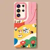 Funda de Teléfono Animales Coloridos Compatible para Samsung s26 s25+ Dopamina s24 Dibujos Animados con Correa s23ultra Funda Suave