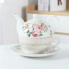 Tetera de Cerámica con Flores Tetera Individual de Flores Británicas Tetera de Lujo Madre e Hija Taza y Platillo Vintage para Oficina Juego de Té de Flores para la Tarde