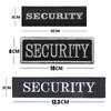 Haike Outdoor Inglés Largo SEGURIDAD Letra Bordada Velcro Pecho Bolsa Negra y Blanca con Sellos