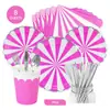 Conjunto de utensílios de mesa descartáveis coloridos para festa de aniversário Tema Decoração para Mesa de Sobremesas 8 Peças