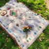 Estilo Bohemio Esterilla de Picnic para Exteriores Hilo de Algodón Borla Hilo Manta Tienda de Campaña Alfombra Impermeable para el Suelo Siesta Cálida Manta de Camping