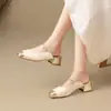 Mules Zhr de Estilo Francés con Punta Cerrada para Mujer, Nuevos Sandalias de Exterior Estilo Chino Retro Verano 2026, Mules Elegantes