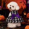Ropa para Mascotas Halloween Suministros para Mascotas Ropa para Perro Falda de Calabaza Disfraz de Perro Mascota Falda de Murciélago Murciélago Cruz Festiva