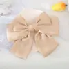 Pinza para el Cabello con Lazo de Satén de Color Sólido Estilo Francés, Pinza Superior, Pinza para la Parte Posterior de la Cabeza, Pinza para el Cabello de Celebridad de Internet Japonesa y Coreana, Accesorio para el Cabello
