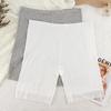 Shorts de Verano de Cinco Puntos para Mujer, Shorts de Seguridad, Cintura Media, Talla Extra, Encaje de Color Sólido Simple, Shorts de Seguro de Capa Base