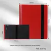 Álbum de Coleção de Cor Sólida com 4 Grades de PP para Armazenamento de Cartas com Tiras Elásticas para Cartas de Jogo, Grande Capacidade com 160 Espaços para Cartas