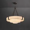 [Transfronterizo] Lámpara de Segunda Mano para Sala de Estar y Comedor, Candelabro Minimalista de Mármol de Lujo Ligero Estilo Francés, Lámpara Vintage de Diseñador para Dormitorio de Villa