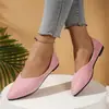 Sapatos Rasos de Camurça Bico Fino Estilo Coreano para Mulheres, Mocassins de Solado Macio Boca Rasa para Todas as Estações, Sapatos de Trabalho Confortáveis, Tamanhos 35-43, 44 Tamanho Grande