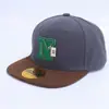 Gorra de Béisbol para Bebé Estilo Europeo y Americano con Bloques de Color Sombrero de Sol Venta al por Mayor Moda Primavera y Verano Gorra Hip-Hop de Ala Plana con Letras Sombrero de Sol