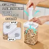 Contenedores de almacenamiento de cocina sellados al vacío de PET de grado alimenticio, a prueba de humedad y diseñados para conservar productos secos, incluyendo una caja de almacenamiento para granos y cereales