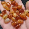 Contas Barril de Ágata Flor Vermelha, Contas Soltas de Jade, Contas Tubo Reto de Calcedônia Laranja Vermelho, Contas para Acessórios de Joias DIY