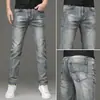 Jeans vintage retro de alta gama para hombre, corte recto holgado, teñidos de barro amarillo, lavados y desgastados, nuevos pantalones de hombre de outlet para primavera/otoño