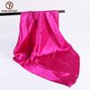 Novo em estoque atacado lenço feminino grande quadrado liso cetim versátil para usar 90cm cetim lenço profissional de aeromoça