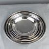 Placa Espessa de Aço Inoxidável 201 Doméstica Fundo Plano Disco Grande Bandeja Redonda Tigela de Arroz Prato para Cozinhar no Vapor Prato Extra Grande Restaurante