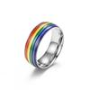 Anel Colorido de Aço Inoxidável Novo da Amazon Anel Colorido de Metal Unissex Titânio Aço Joias da Moda