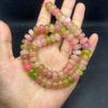 Pulsera de cuentas de ábaco antiguas de color melocotón, cuentas de jade a granel para bricolaje, accesorios de juego Wen