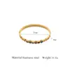 Lujo Ligero, Sencillo y Elegante, Pulsera de Acero Inoxidable Incrustada con Diamantes Multicolores con Recubrimiento al Vacío, Gama Alta y Personalizada