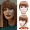 Flequillo Postizo de Comercio Exterior Pieza de Peluca para Mujer Sin Costuras Fibra Química con Patillas Pieza Única Flequillo Espeso Extensión de Cabello Venta al Por Mayor