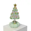 10.5cm Base Giratoria de Cerámica Jingdezhen Adorno de Árbol de Navidad Manualidades de Vidrio Cerámicas Navideñas