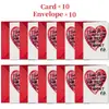 Temu Amazon Nuevo Set de Tarjeta de Felicitación y Sobre de San Valentín de 1 Pieza, Tarjeta de Regalo Festiva para Pareja, Tarjeta de Mensaje
