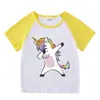 Set de unicornio unicornio unicornio Verano Nuevo Ropa para Niños Camiseta de Manga Corta Pantalones Cortos Casual Conjunto de Dos Piezas Moderno