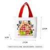 Nova Moda Desenho Animado Bolsa de Lona Grossa Bolsa de Ombro Bolsa de Estudante Bolsa de Armazenamento para Viagem de Primavera Bolsa de Lona Ins